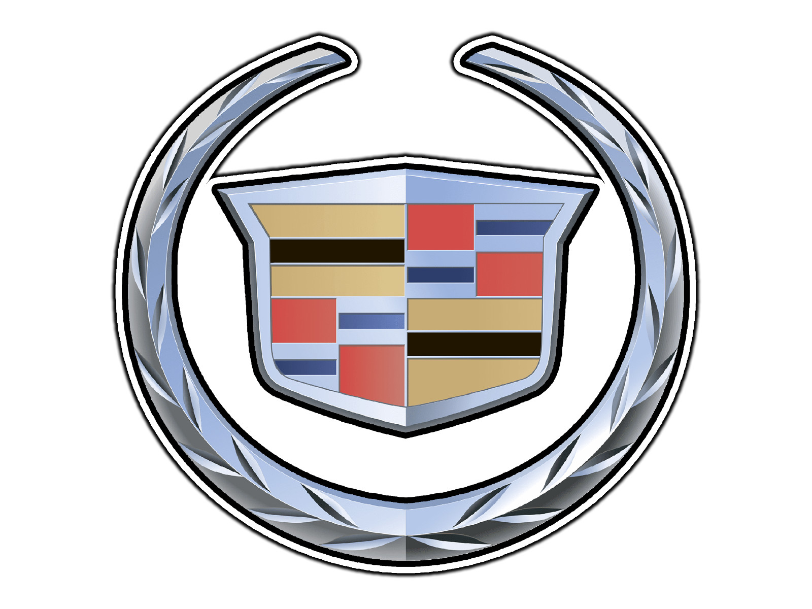 #0685 Cadillac Logo #2 Waterproof Vinyl Sticker Decal Die-Cut