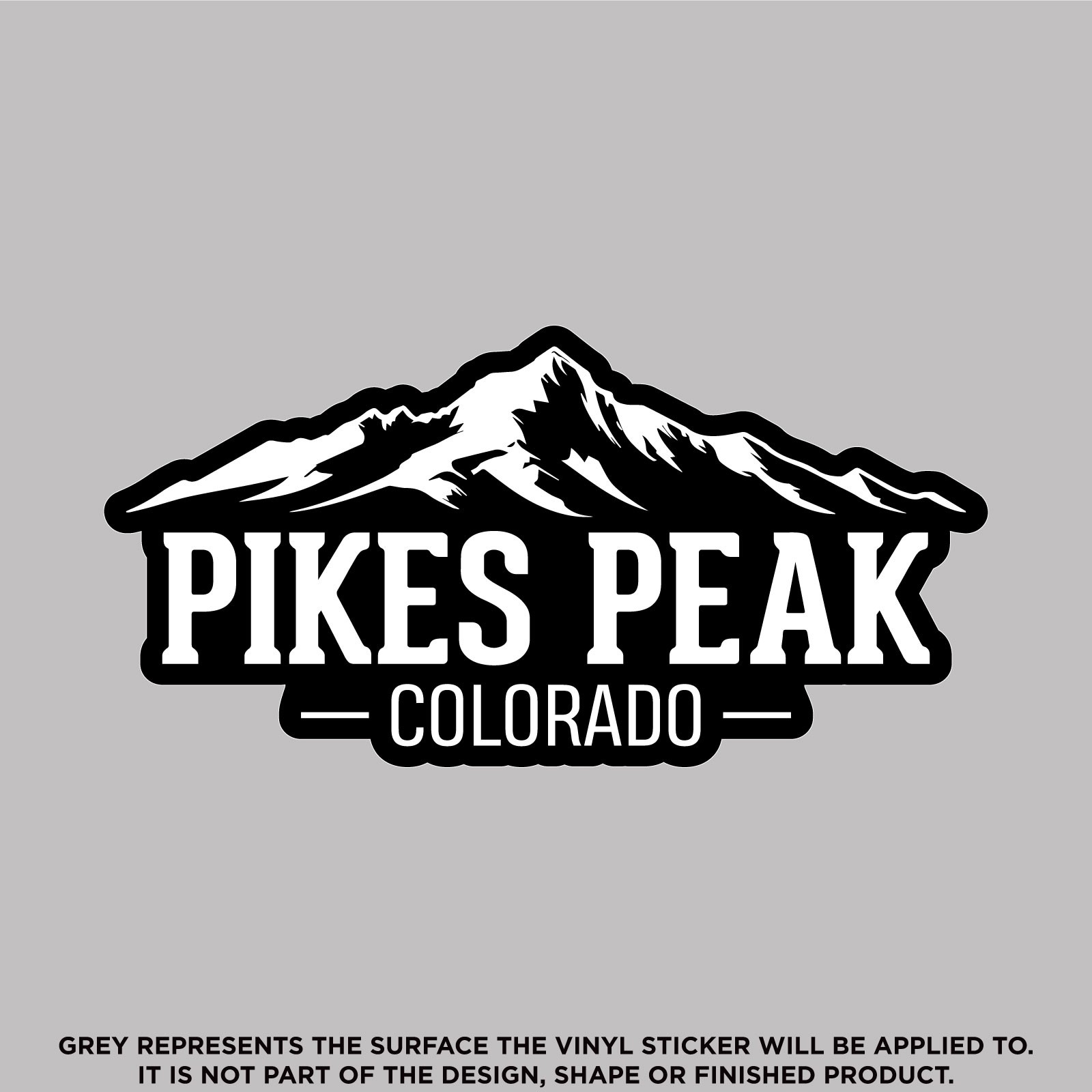 Pikes Peak Colorado, Outdoor Vinyl Sticker Decal