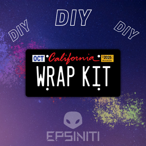 White Gloss California Plate Wrap DIY Kit