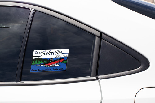 SSN-758 USS Asheville Badge Sticker Decal