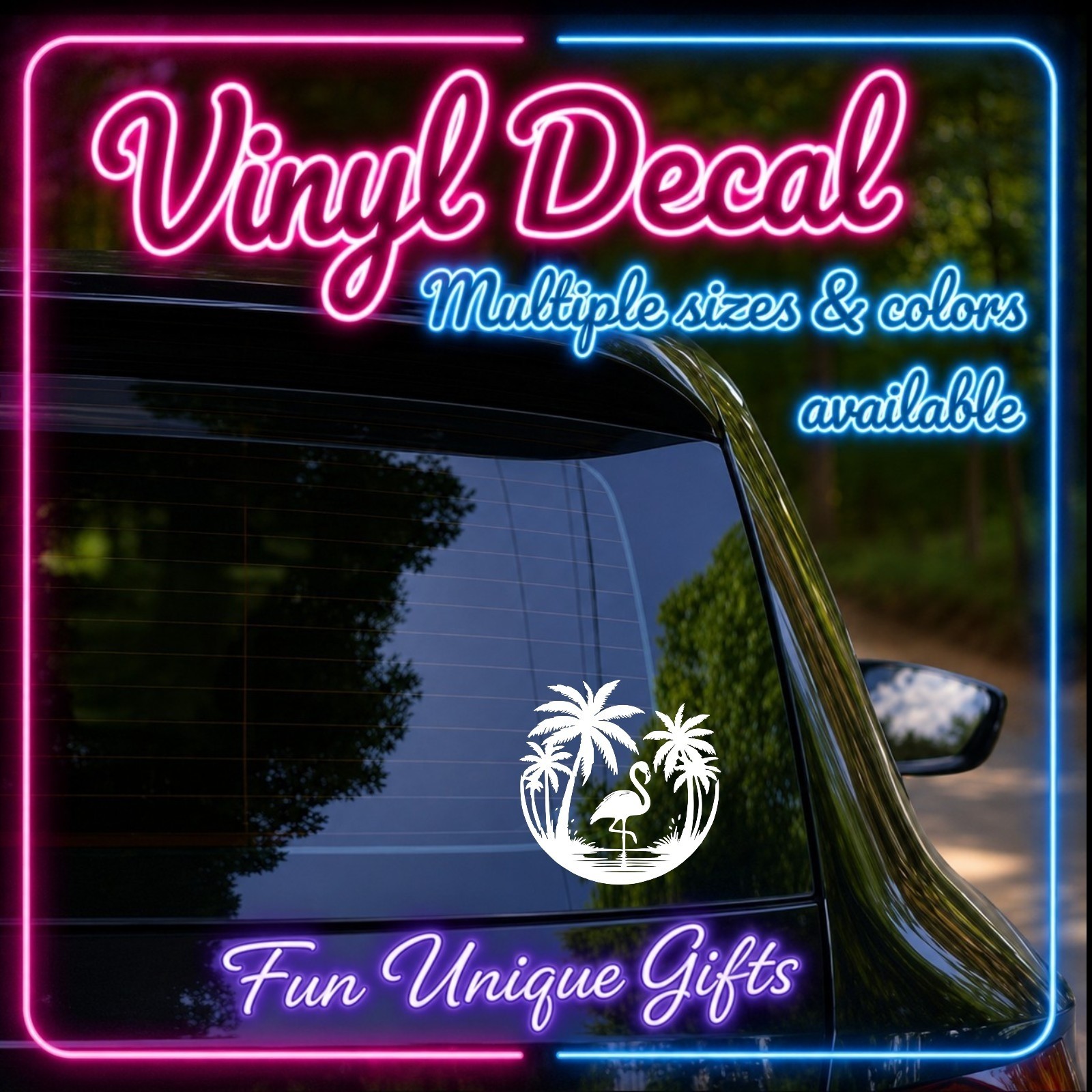 Flamingo Vinyl Decal Sticker -Multiple Colors & Sizes- FREE SHIPPING
