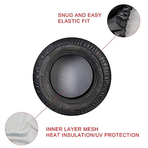 Spare Tire Cover Thickening Leather Universal Fit For Tire Cover Size 20-35 inch