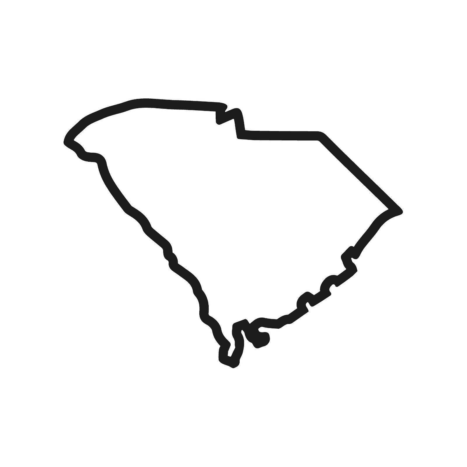 South Carolina State Outline Vinyl Decal State sticker