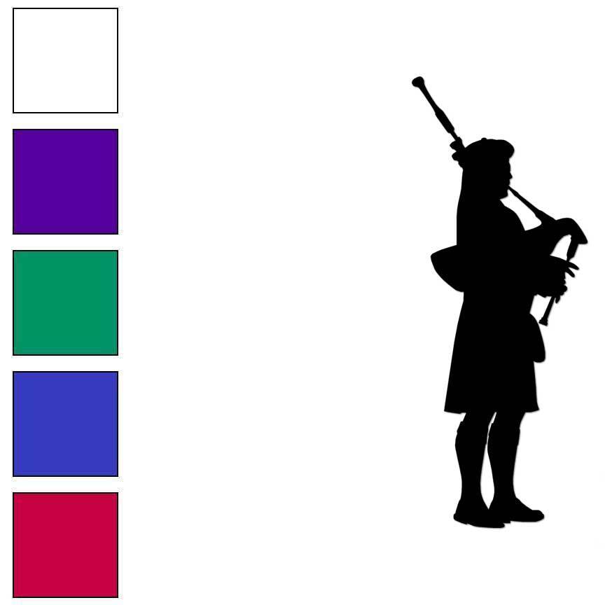 Bagpipe Bagpiper, Vinyl Decal Sticker, Multiple Colors & Sizes #6431