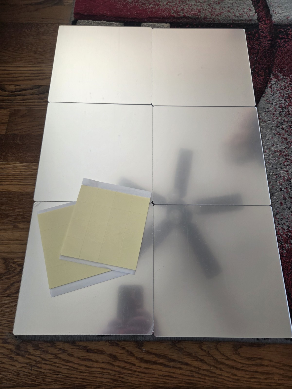 6 Piece Acrylic 8×8 Stick On Wall Mirrors Self Adhesive BRAND NEW