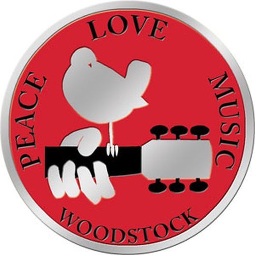 WOODSTOCK LOGO – METALLIC STICKER 3 x 3 – BRAND NEW – DECAL MUSIC FESTIVAL 7752