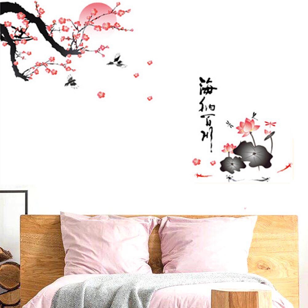 Flower Birds Chinese character Wall Sticker Mural art Decal vinyl Room Decor