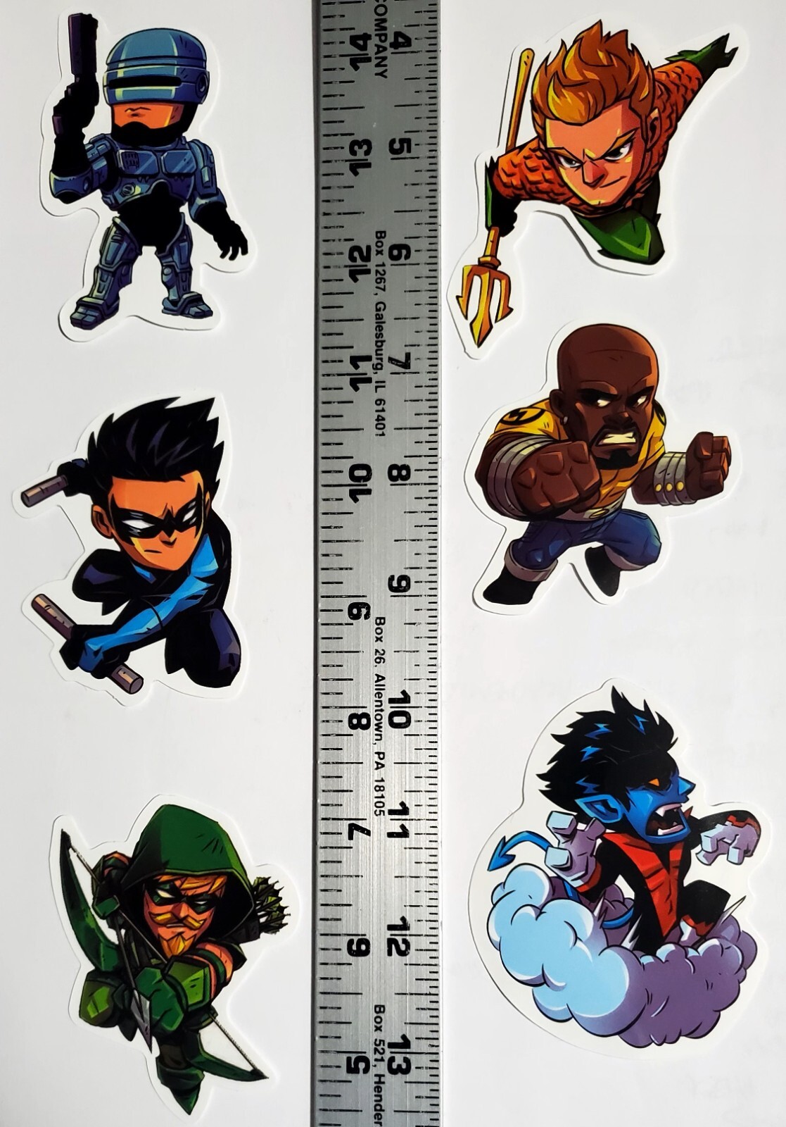 50pc Mixed Super Hero Stickers for Skateboard/Luggage/Laptop flask Glossy