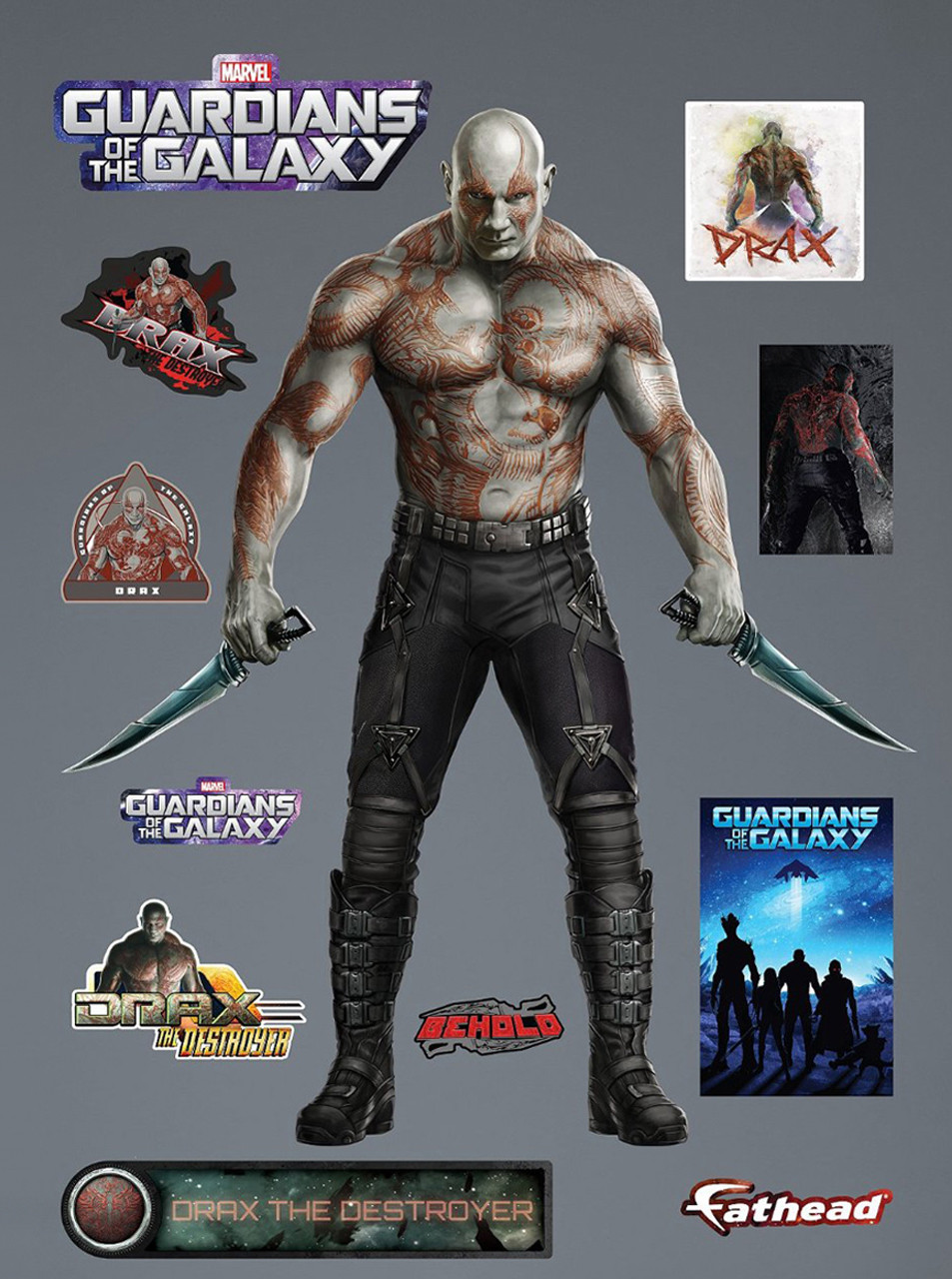 Fathead Drax Guardian Of The Galaxy Marvel Comics Big Wall Decal 96-96097