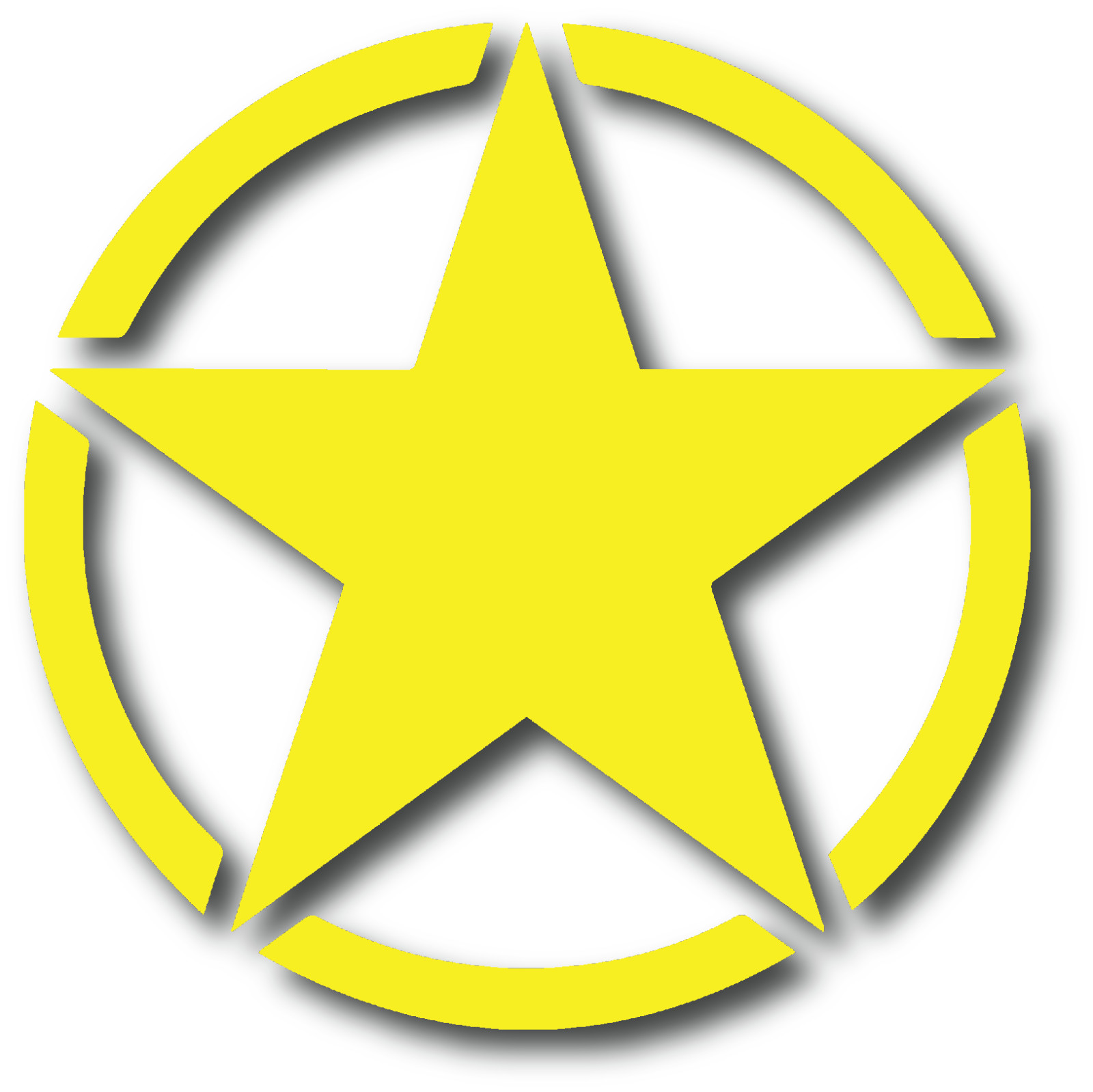 2 PACK Military Army Star Vinyl Decal Sticker 6 Colors 4 Sizes