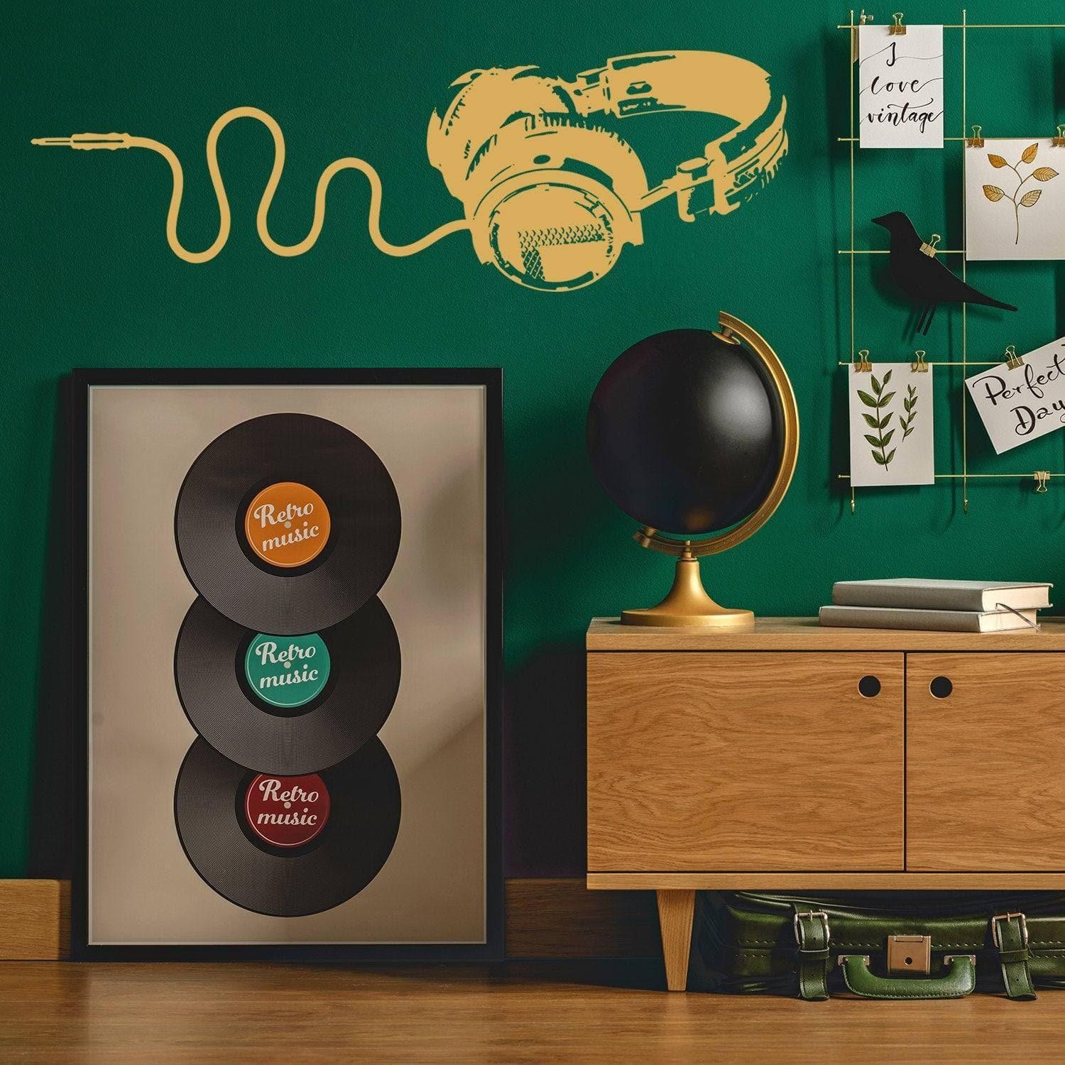 Decorative Vinyl Wall Decal with Musical Melody Design – Wall Art for Music