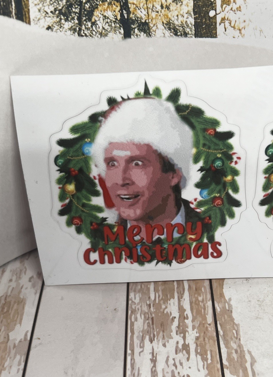 2X Clark Griswold Merry Christmas Vacation Movie Decal Sticker Laptop Car Truck