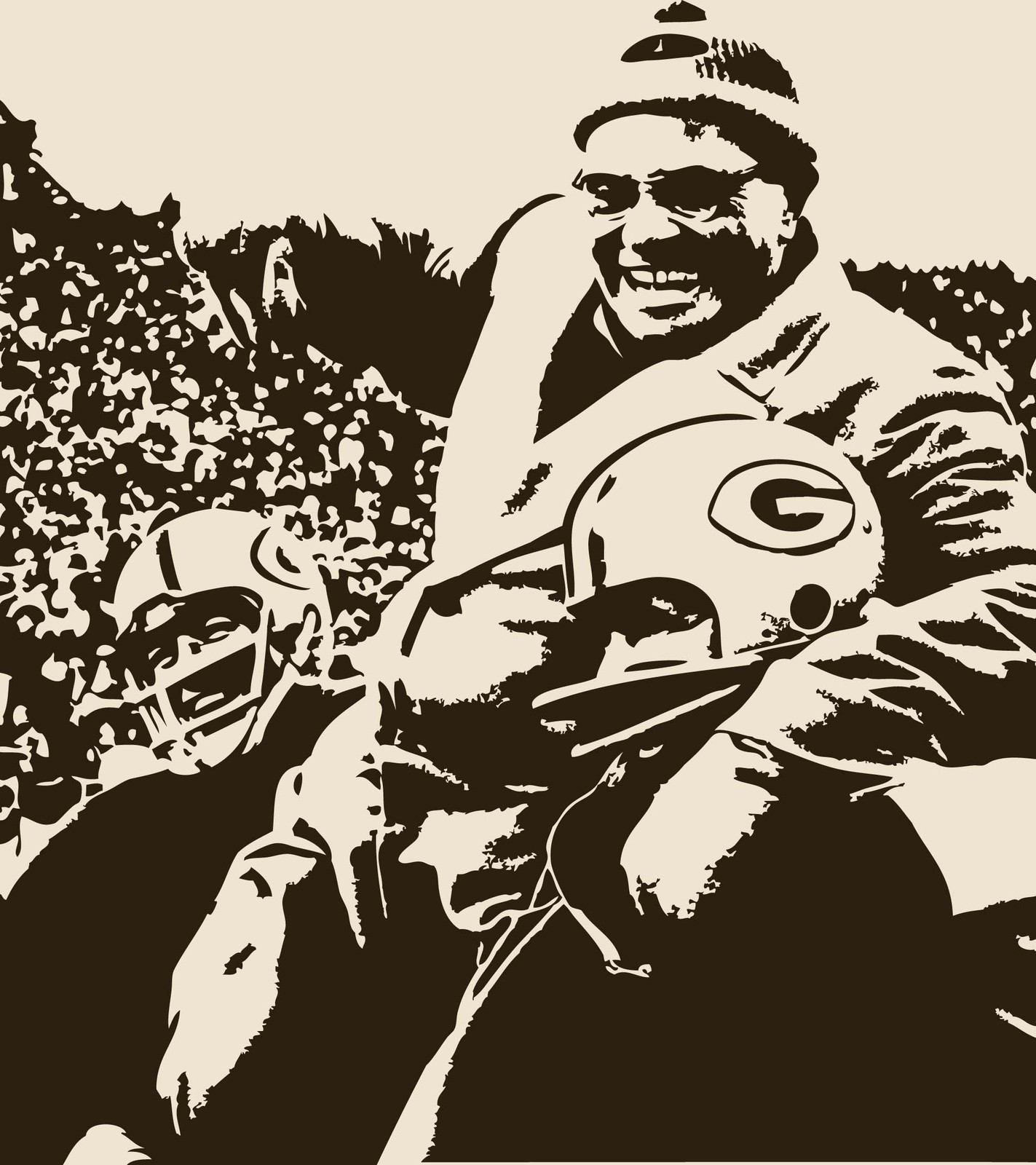Vince Lombardi Green Bay Packers Football Vinyl Wall Sticker Decal