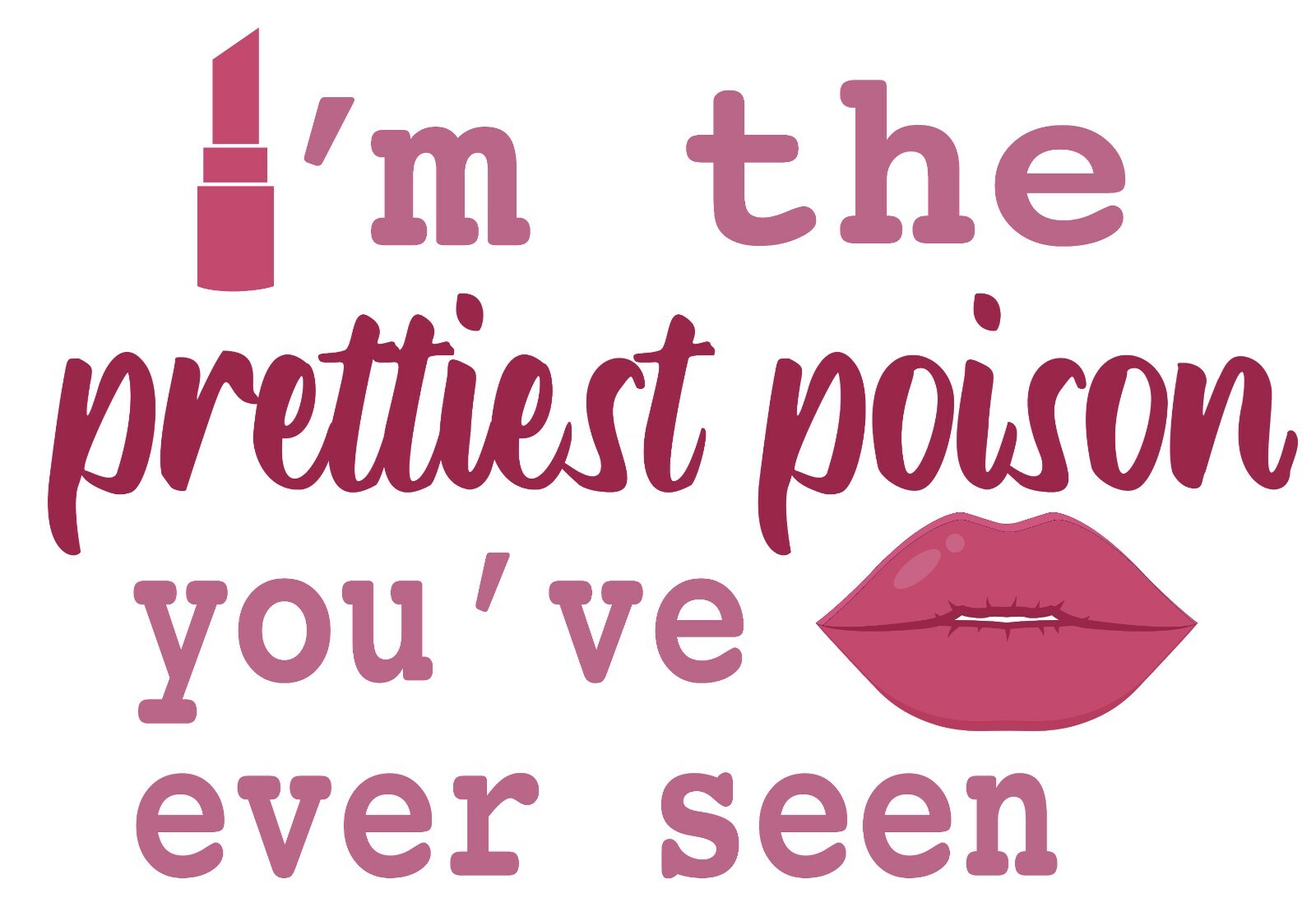 Funny Mean Girl Quotes Decor Art Lip Print Lipstick Vinyl Home Wall Decal 13×20