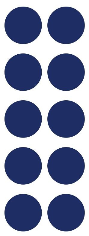 1.5" Dark Blue Round Label Dots Stickers Color Coding Inventory 1.5 Inch Dot