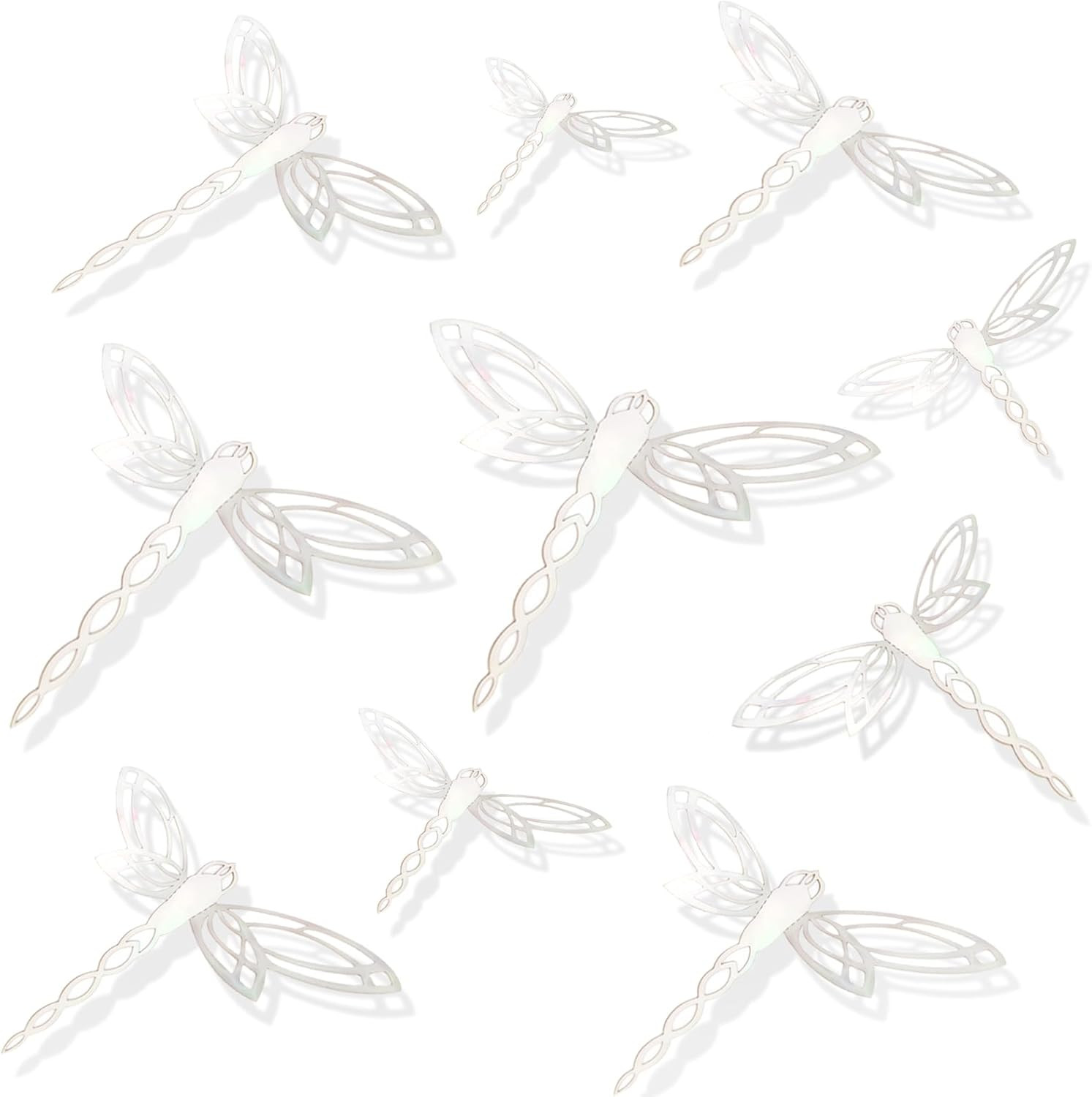 72 Pcs 3D Dragonfly Wall Decor Stickers, Removable Gold Dragonfly Decals 3 Sizes