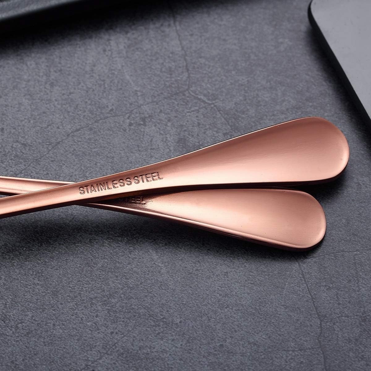 6-Piece Gold Serving Flatware Silverware Set,Stainless Steel Serving Utensil …