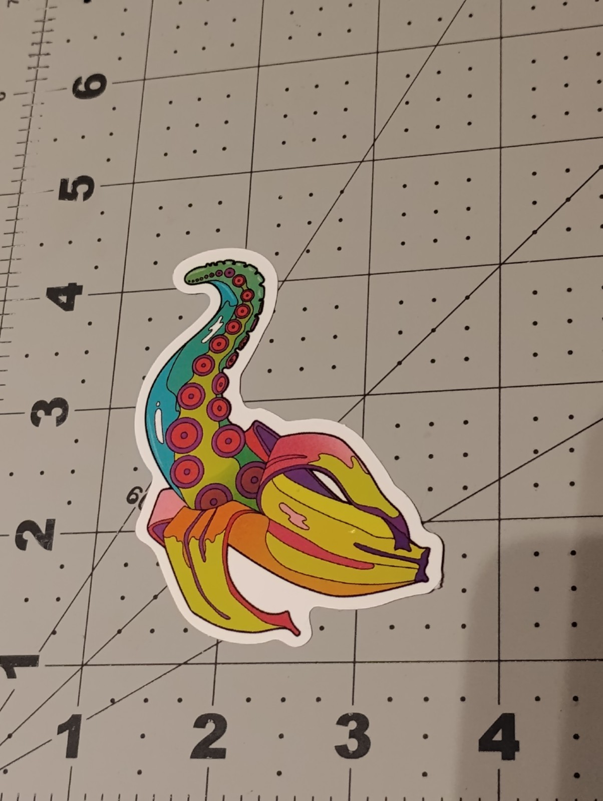 Banana Octopus Squid Tentacle Funny Sticker Vinyl Decal Car Laptop Skateboard