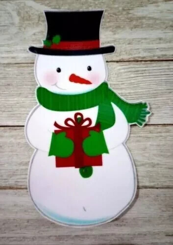 snowman christmas wall safe sticker holiday 6.5 inch