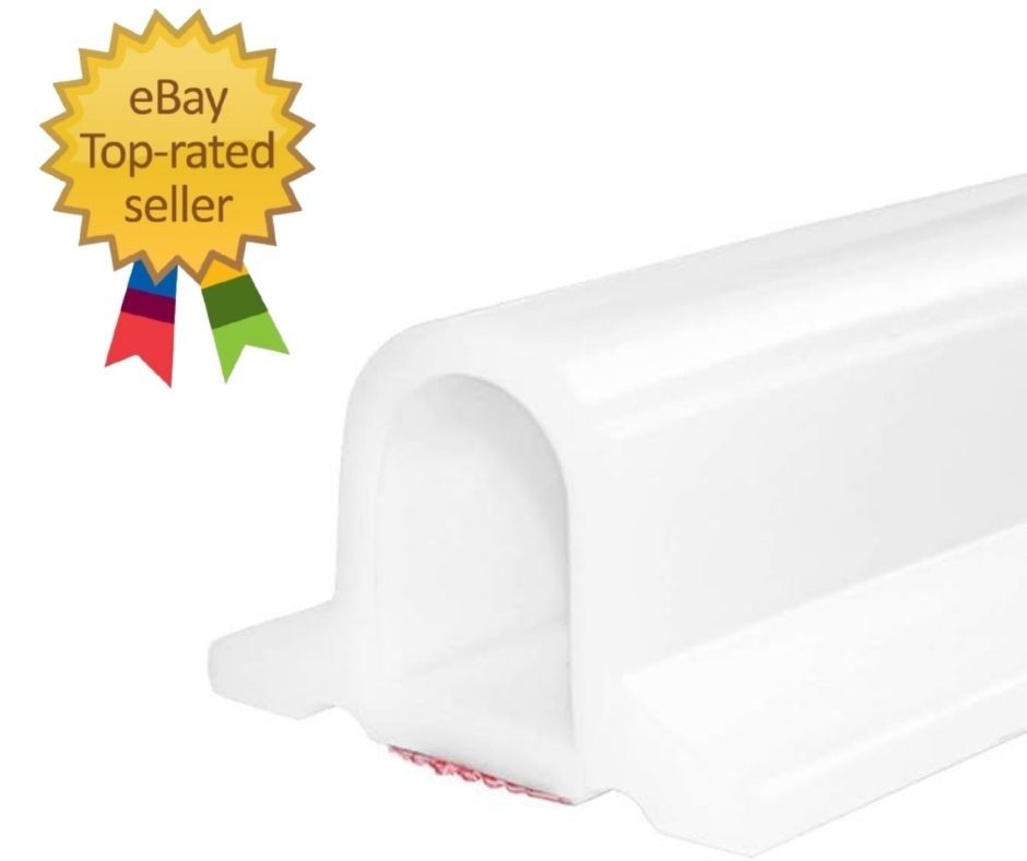 67 Inch Collapsible Shower Threshold Water Dam, Silicone Shower Water Stopper Ba