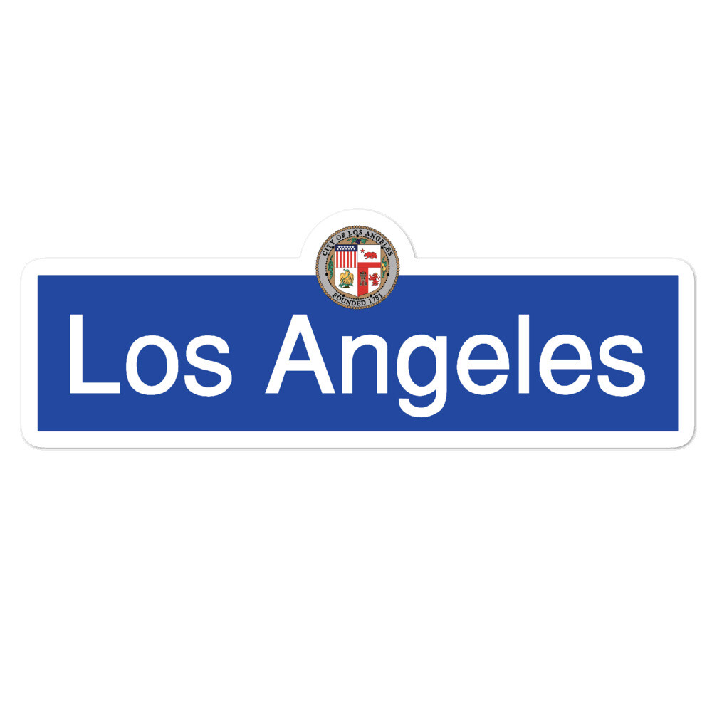 Los Angeles Sticker California Bear Street Sign Hollywood Venice Beach Socal