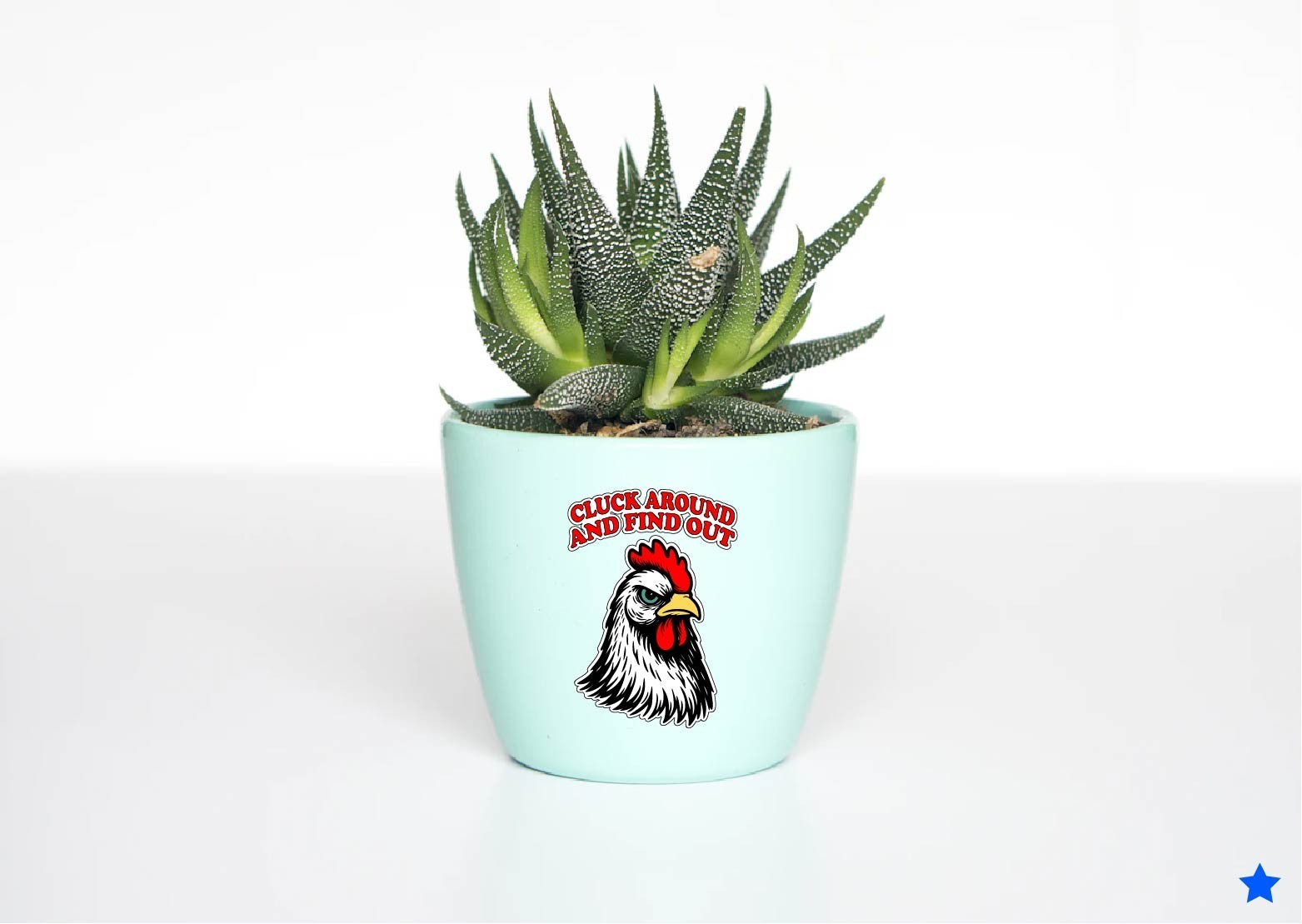 Rooster Cluck Around Find Out Decal Sticker Printed Die Cut Angry Chicken FAFO