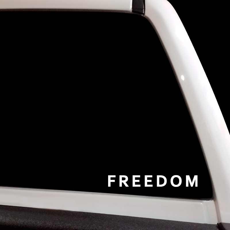 FREEDOM Vinyl Decal Sticker – Weatherproof Die Cut – Inspired Charlie USA Faith