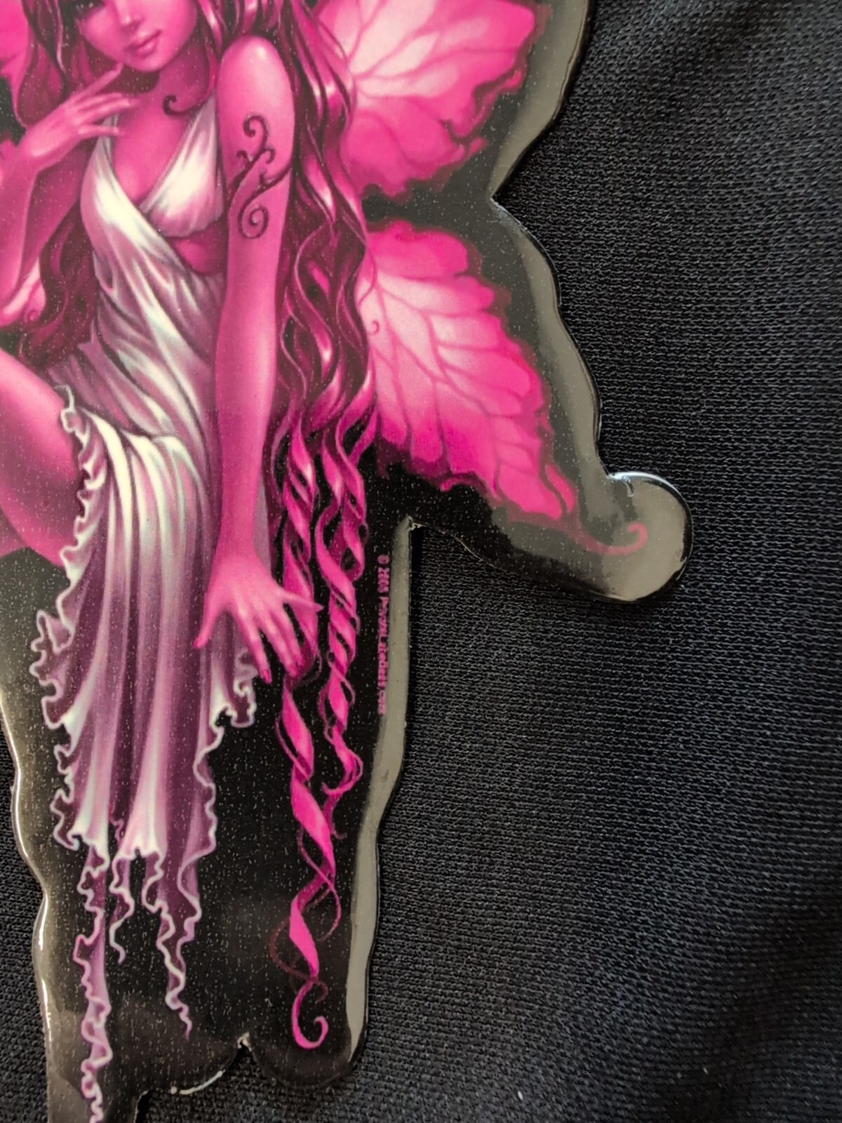 Pink Butterfly Rose Garden Fairy Bumper Sticker Vinyl Decal 6”x 3.5”