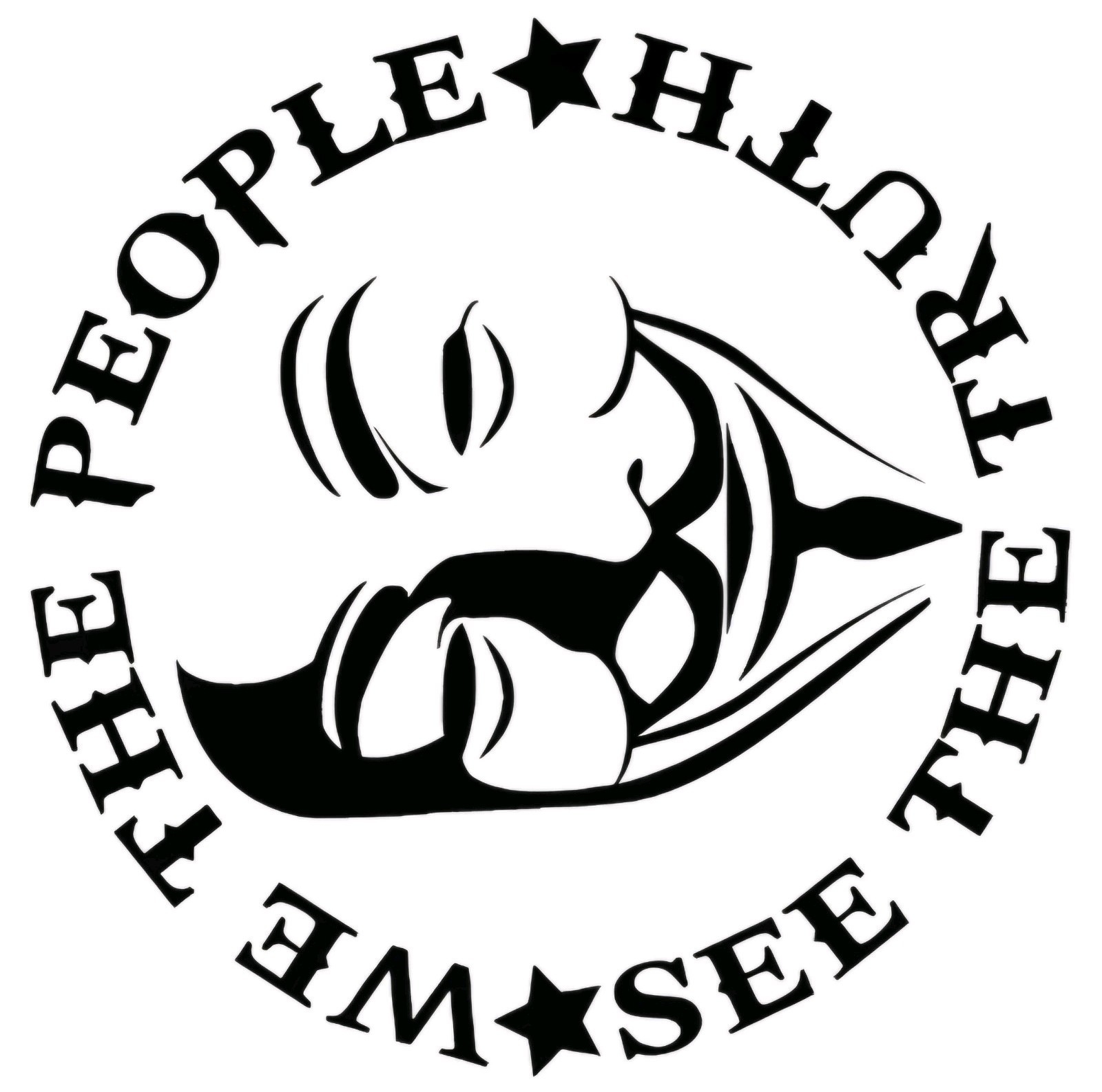 We The People Quote Black Round Vinyl Wall Decal Sticker – Self-Adhesive 5" X 5"