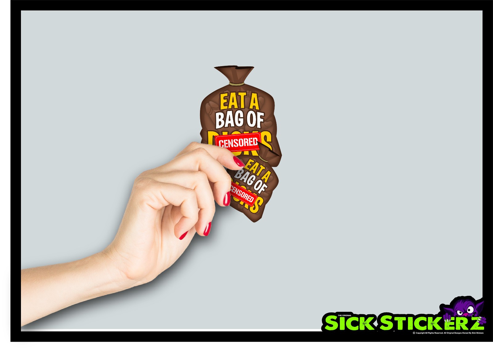 Eat A Bag Of D***s Sticker Decal Car Truck Van Window Funny Joke Rude