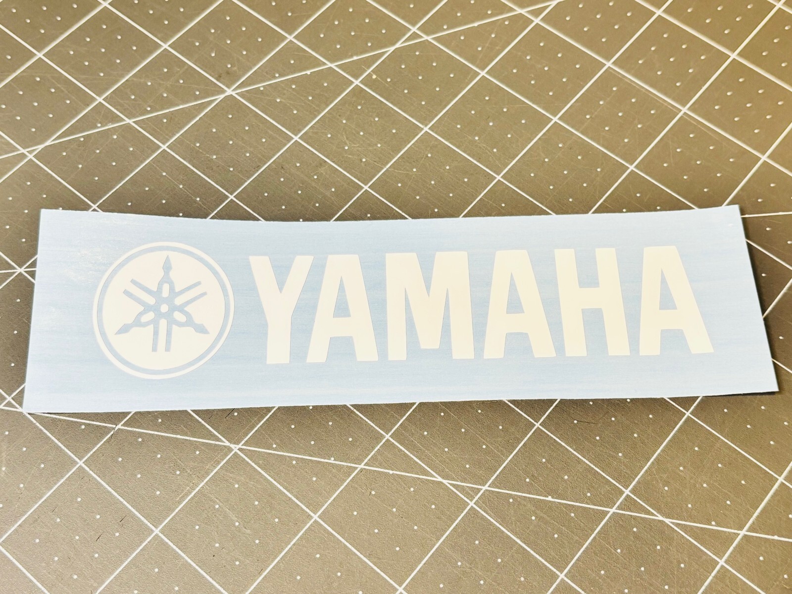 TWO Yamaha Vertical Die Cut Vinyl Decals Drums Motorcycle Banshee YZ Jet Ski ATV