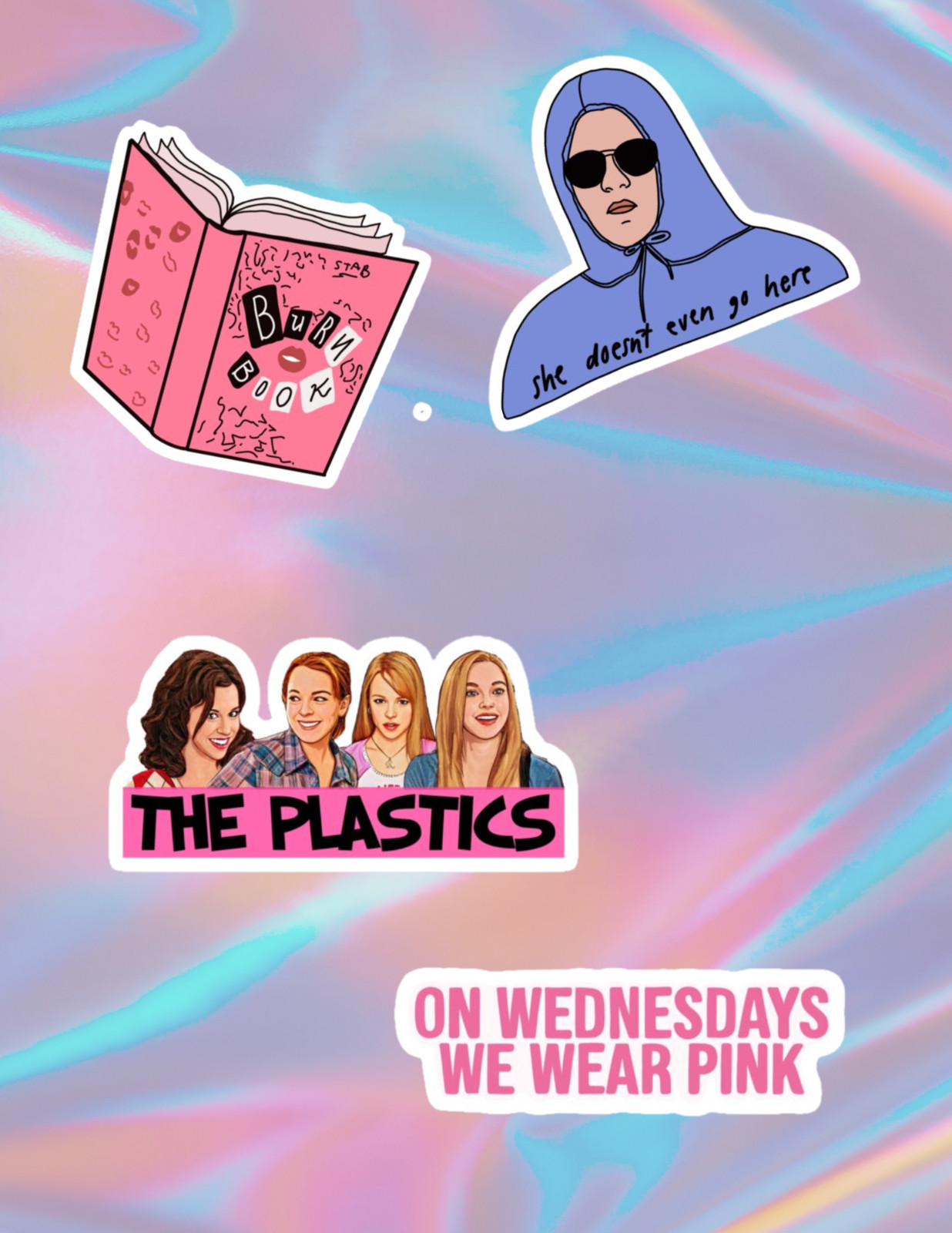 Mean Girls 2000's Comedy 4pc Sticker Pack