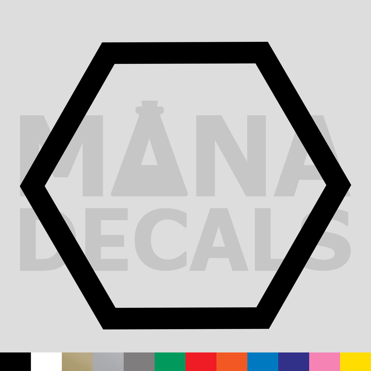 Hexagon Outline Vinyl Die Cut Decal Sticker – Shape