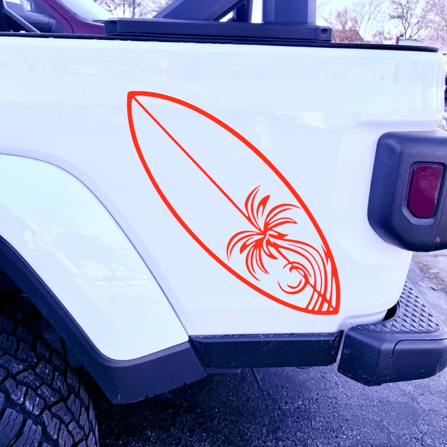 Surfboard Vinyl Decal for cars Laptops Any Smooth Surface design #21