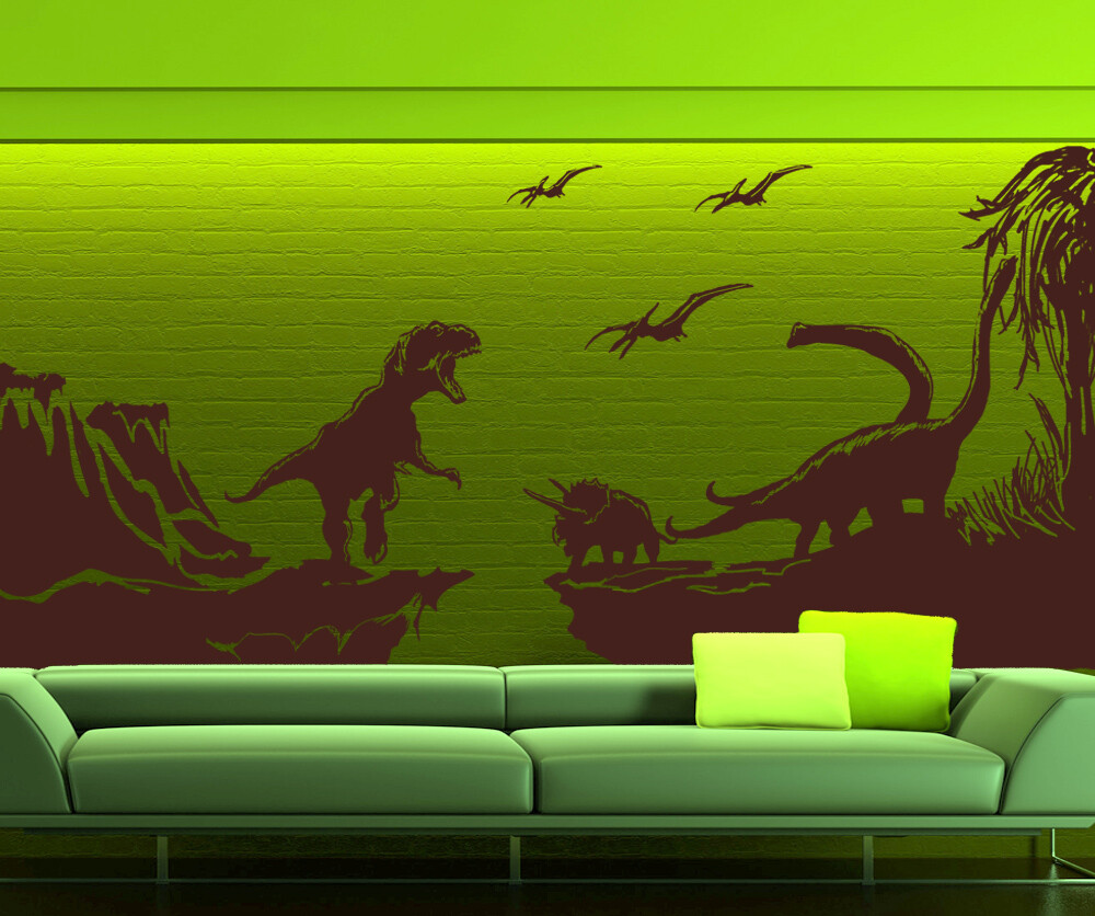 Jurassic Dinosaur Wall Decal. Dino World for Kid's Playroom Decor. #GFoster170
