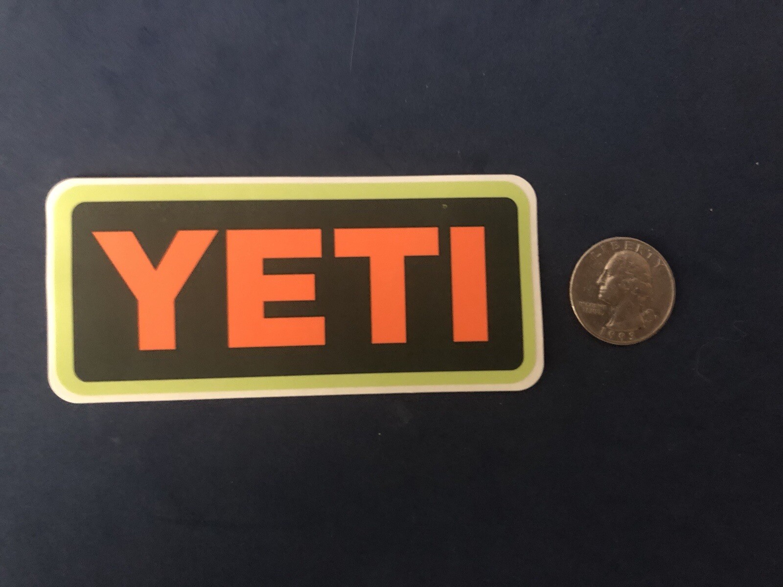 YETI AUTHENTIC STICKER – Green and Orange Decal Cooler Mug Tumbler Car
