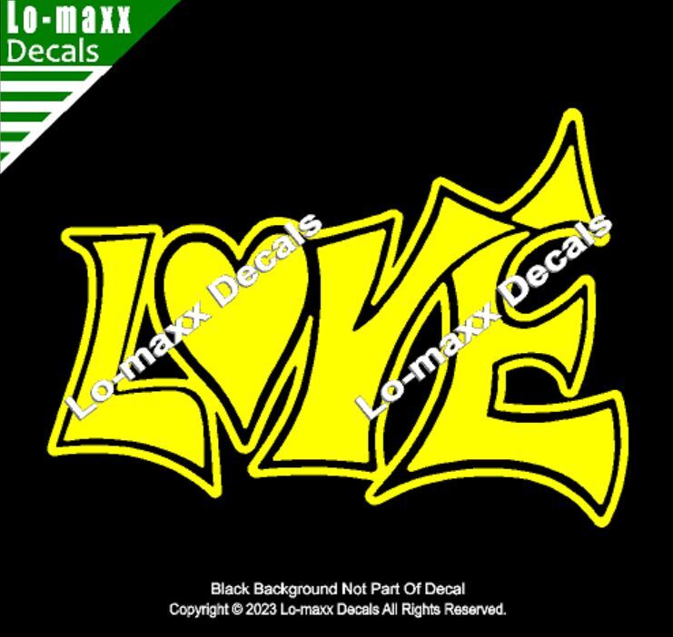 Love Heart Cute High Performance Unique Custom Graphic Design Cut Vinyl Decal