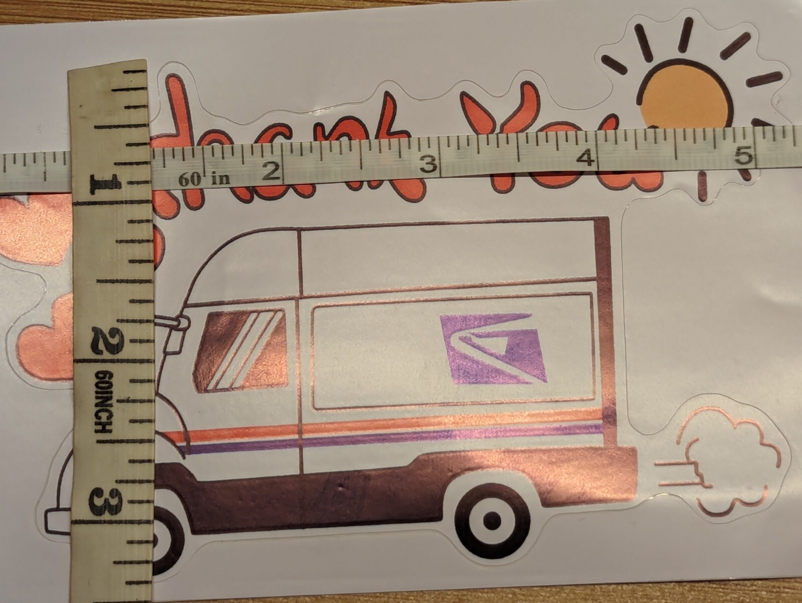 Thank You Mail Carrier Mailbox Sticker USPS PVC Vinyl Decal Waterproof NEW