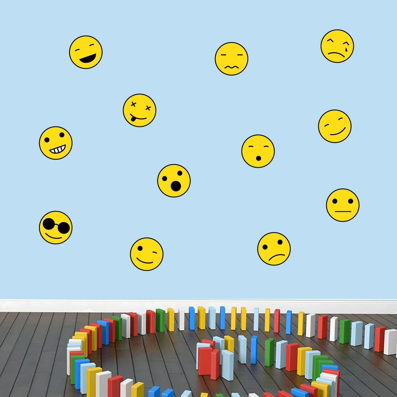 Emoji Smiley Faces Printed Wall Decals – Kids, Teens, Wall Stickers, Wall Art