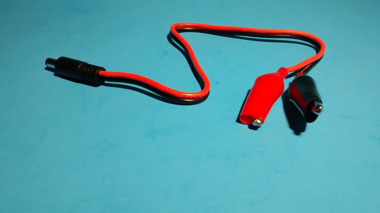 NEW Alligator Clip Boot Clamp to 2.5mm DC Barrel Power Plug Jack