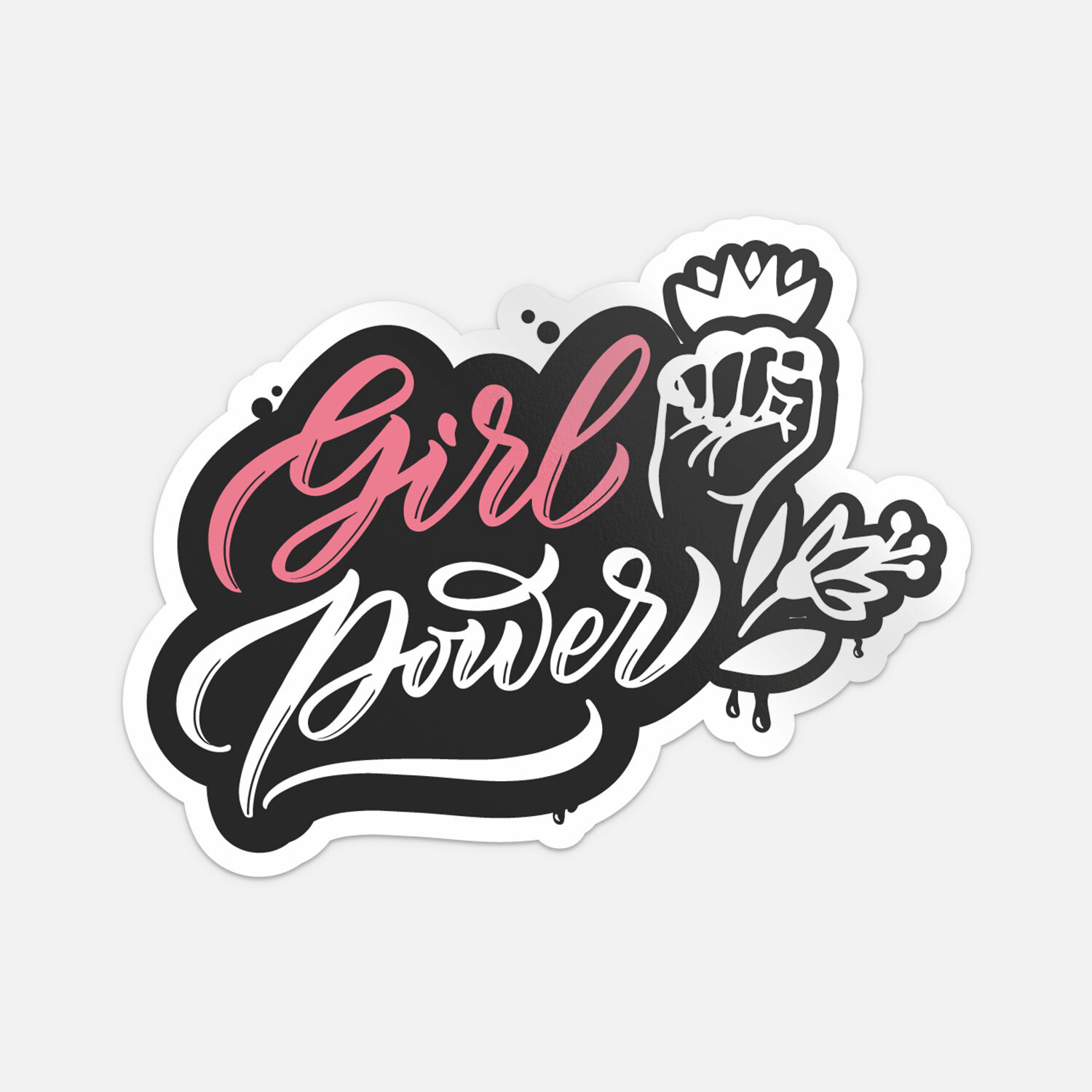 Girl Power Slogan Car Bumper Vinyl Sticker Decal