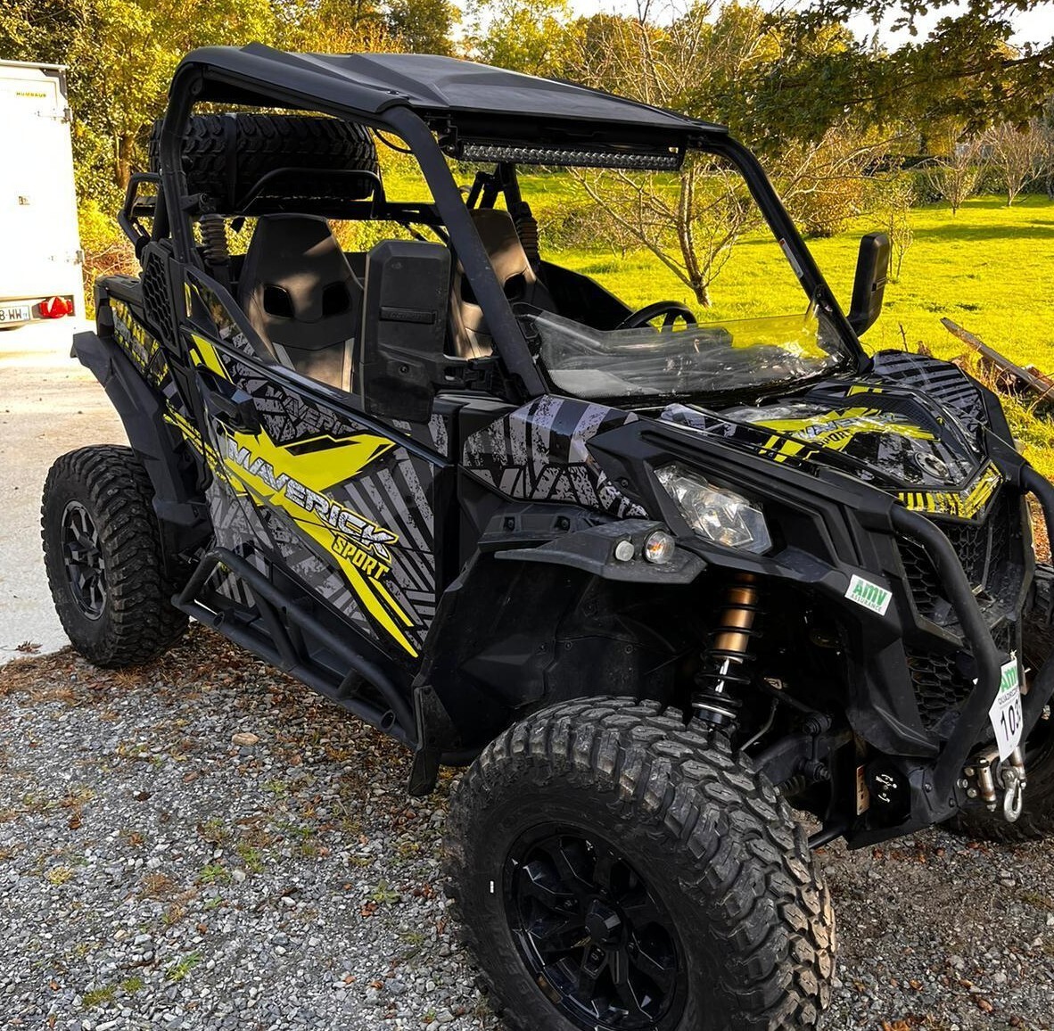 Decal Kit for SSV Can-Am Maverick Sport – Yellow X