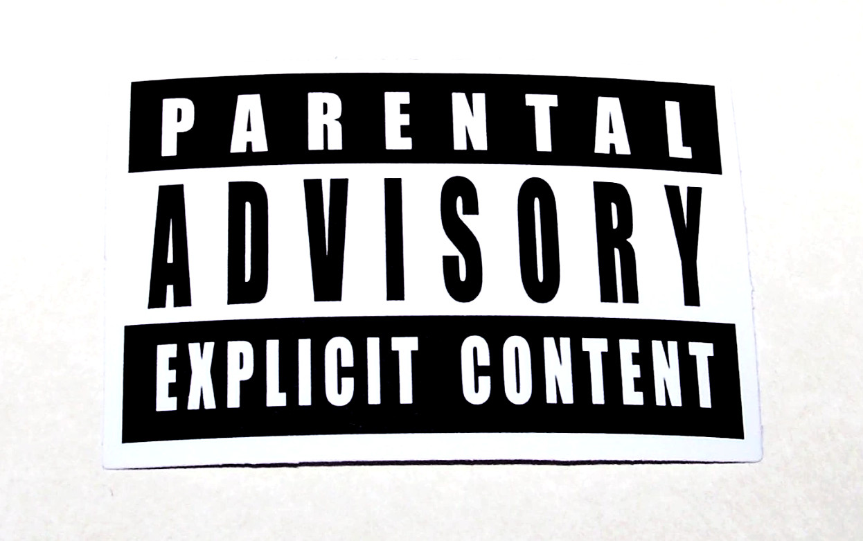 WARNING LABEL – Logo Die Cut Sticker Decal Music Band Rap Metal Lyrics