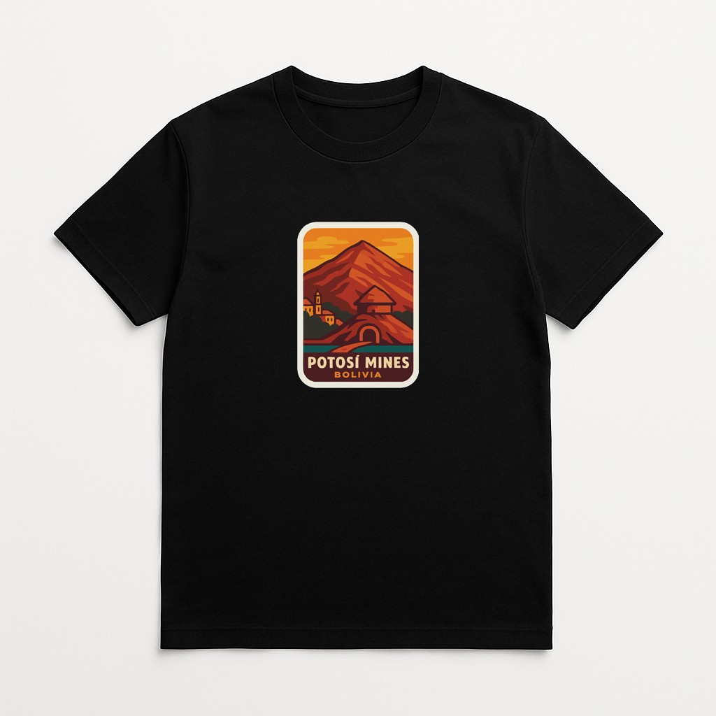 Potosí Mines Bolivia Iron On Heat Transfer Vinyl HTV Die-Cut Symbolic Landmark