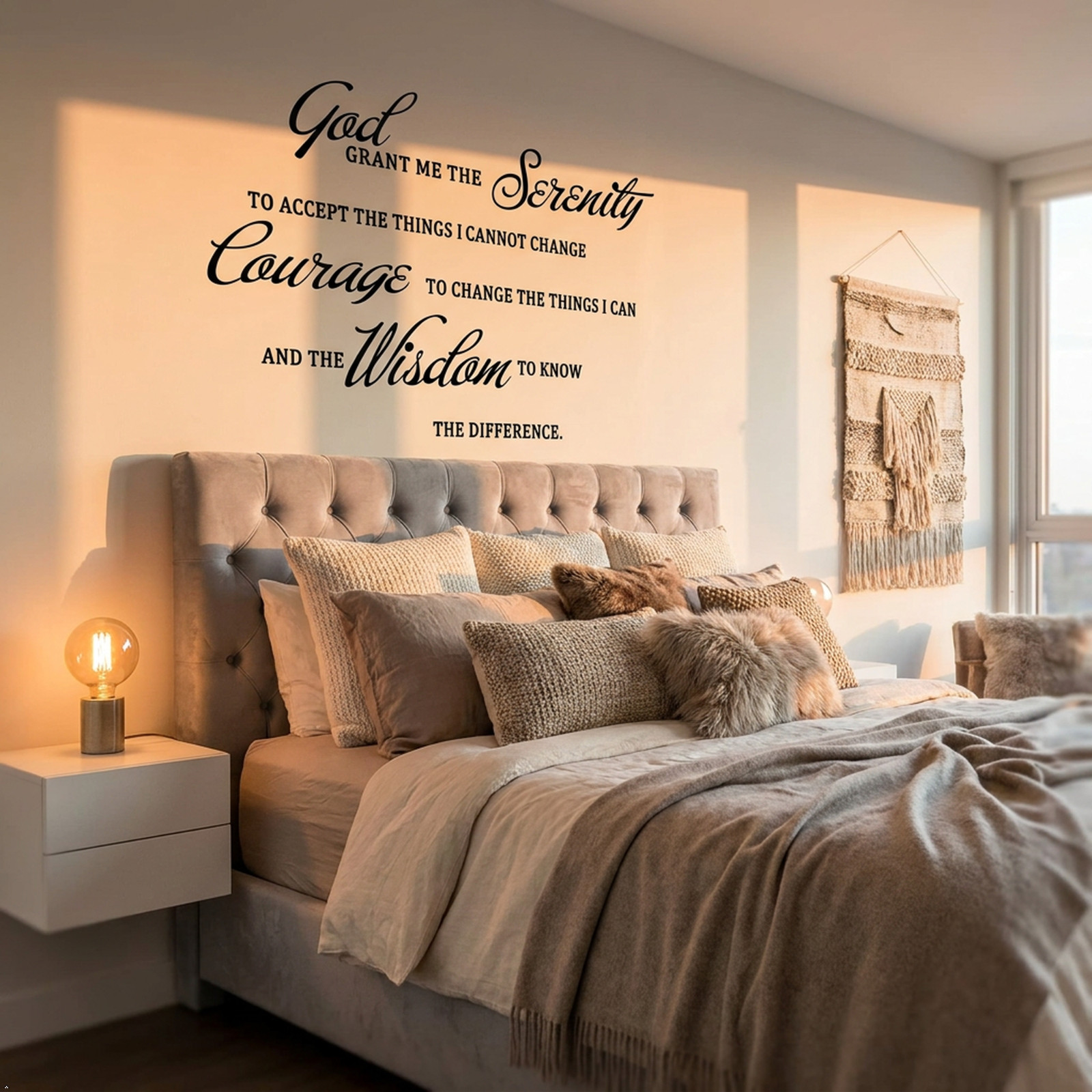 GOD Grant ME The Serenity Prayer Bible Art Quote Vinyl Wall Stickers Decal Décor