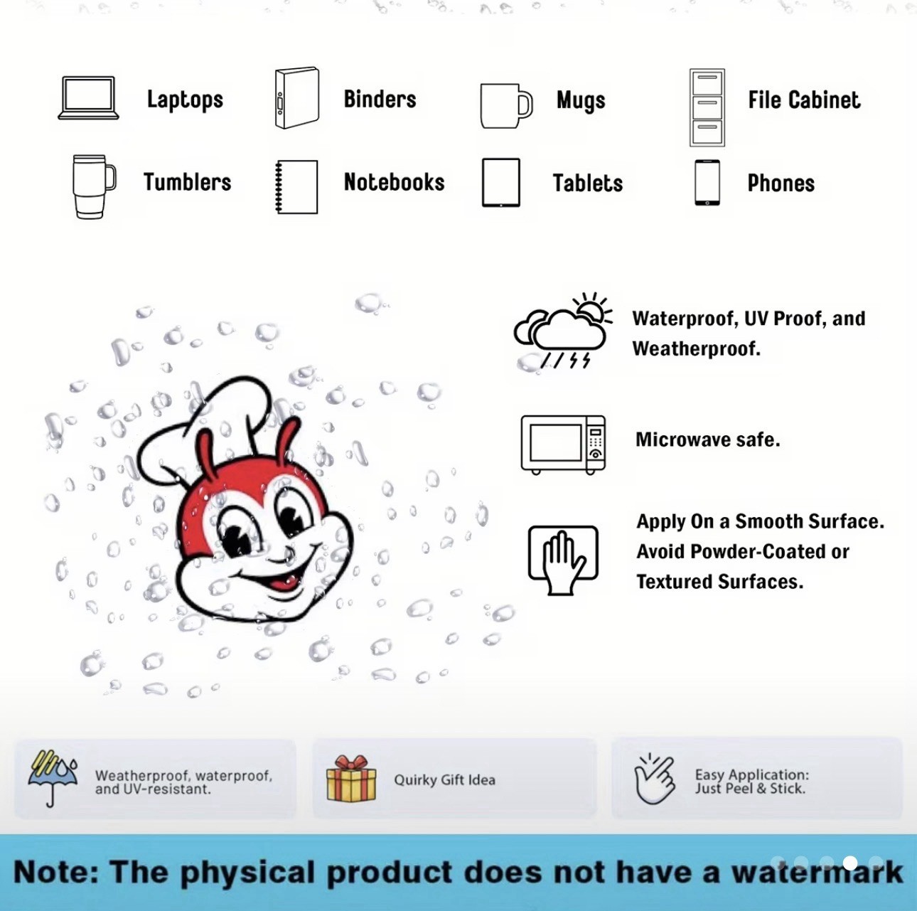 2 PACK – JOLLIBEE PHILIPPINES FAST FOOD 2.5” VINYL DECAL DIECUT STICKER SET LOT