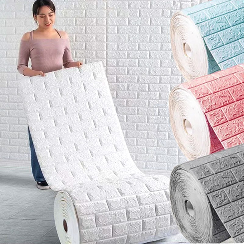 3D Brick Wallpaper Self Adhesive Foam Wall Stickers – 70cm x 1m