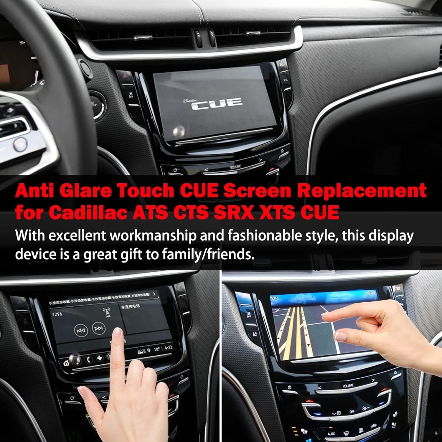 Touch Screen Replacement for Cadillac CUE 2013-2020 ATS SRX XTS CTS Escalade + T