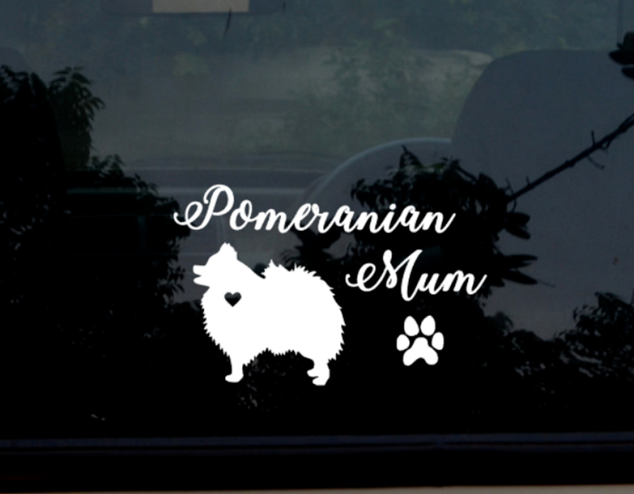 Pomeranian Mum Dog Sticker Car Decal Vinyl dog Pom Mom High quality Laptop