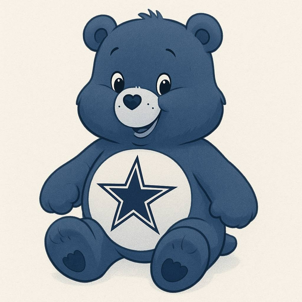 Dallas Cowboys Teddy Bear Sticker Decal Laptop Wall Mirror Cup Tumblr Locker Bin